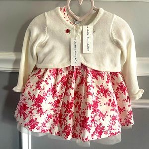 Janie and Jack dress and cardigan set